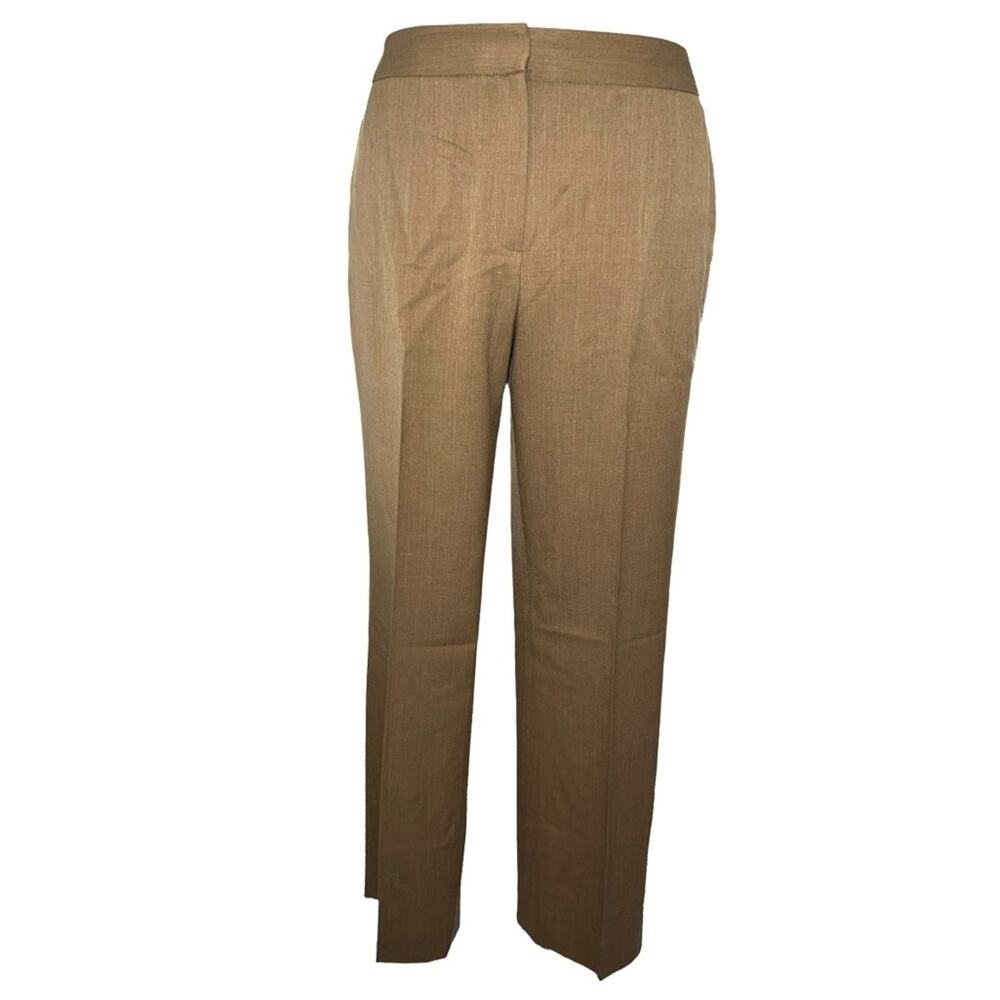 Lafayette 148 NY Tan Straight Leg Dress Pants - Size 10